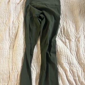 Olive Green High-Waisted Leggings